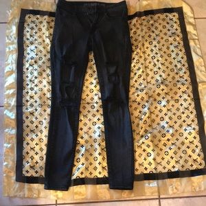 Black American Eagle Distressed Jeggings